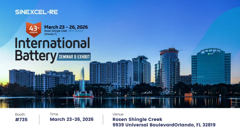 SINEXCEL-RE to Exhibit at the 43rd International Battery Seminar & Exhibit 2026