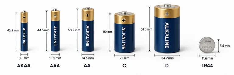 Battery Sizes and Dimensions