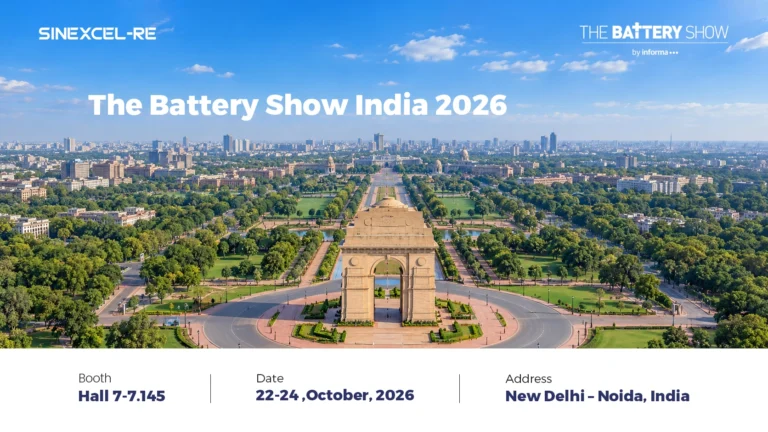 SINEXCEL-RE to Attend The Battery Show India 2026